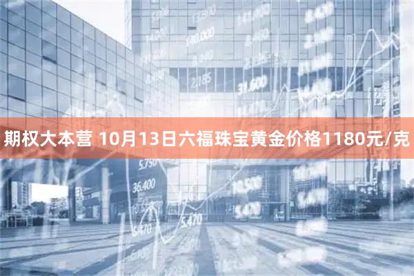 期权大本营 10月13日六福珠宝黄金价格1180元/克