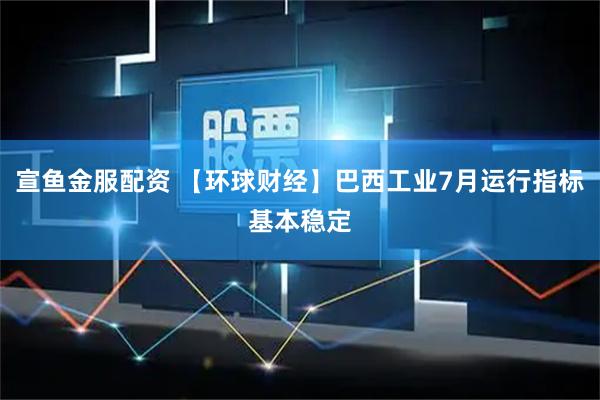 宣鱼金服配资 【环球财经】巴西工业7月运行指标基本稳定