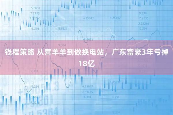 钱程策略 从喜羊羊到做换电站，广东富豪3年亏掉18亿